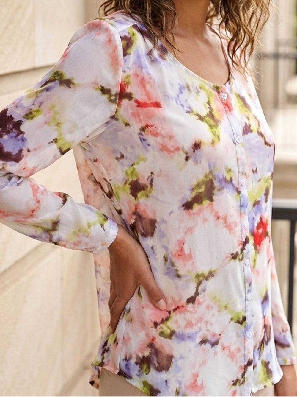 Liz Claiborne Cross Over Back Blouse